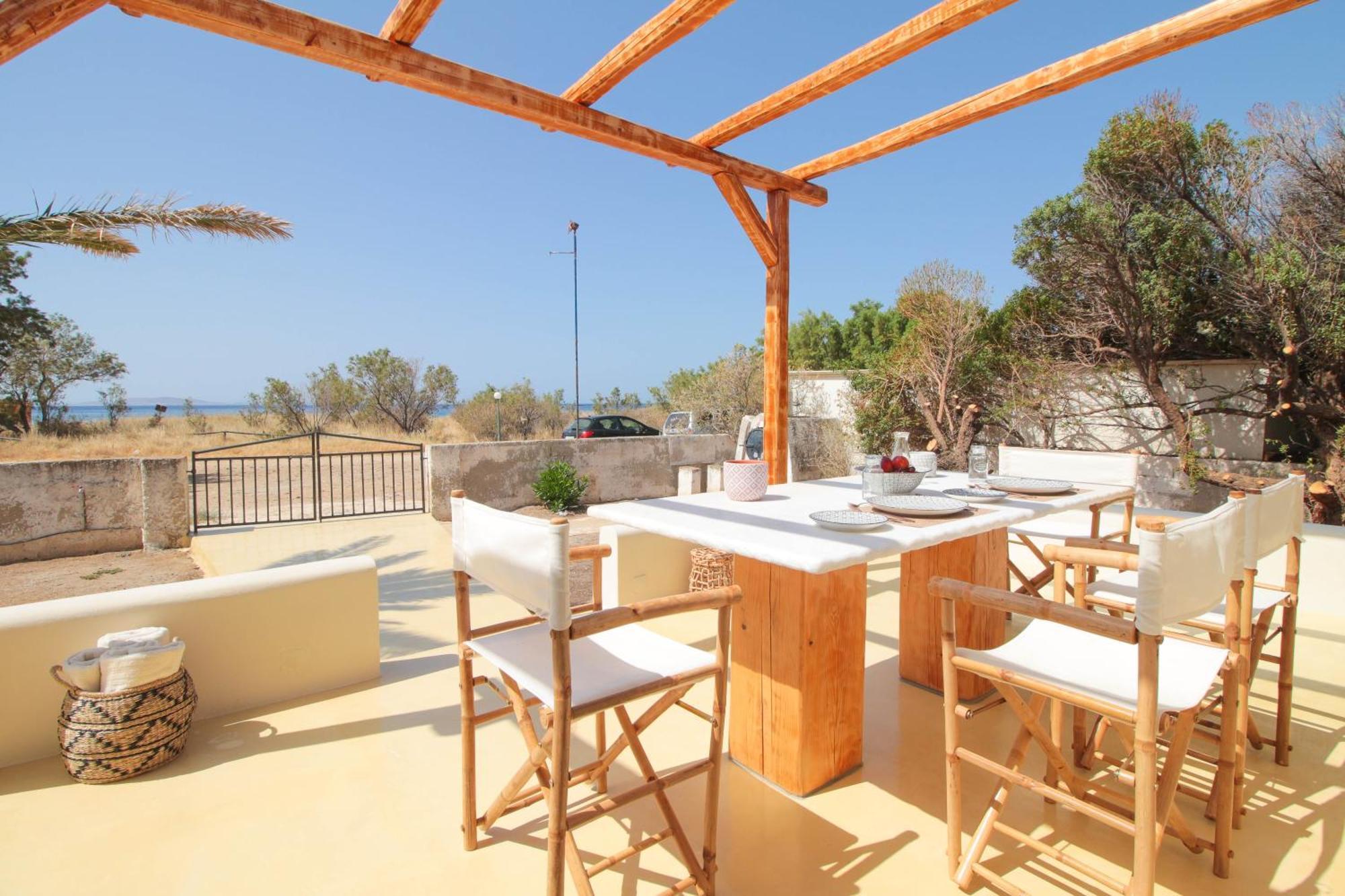 4Twaves Beach House - Beachfront In Agios Ioannis Ájosz Joánisz Kültér fotó